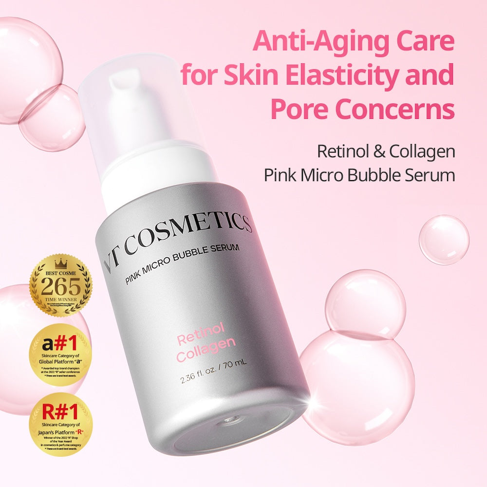 VT Cosmetics Retinol Collagen Pink Micro Bubble Serum 70ml