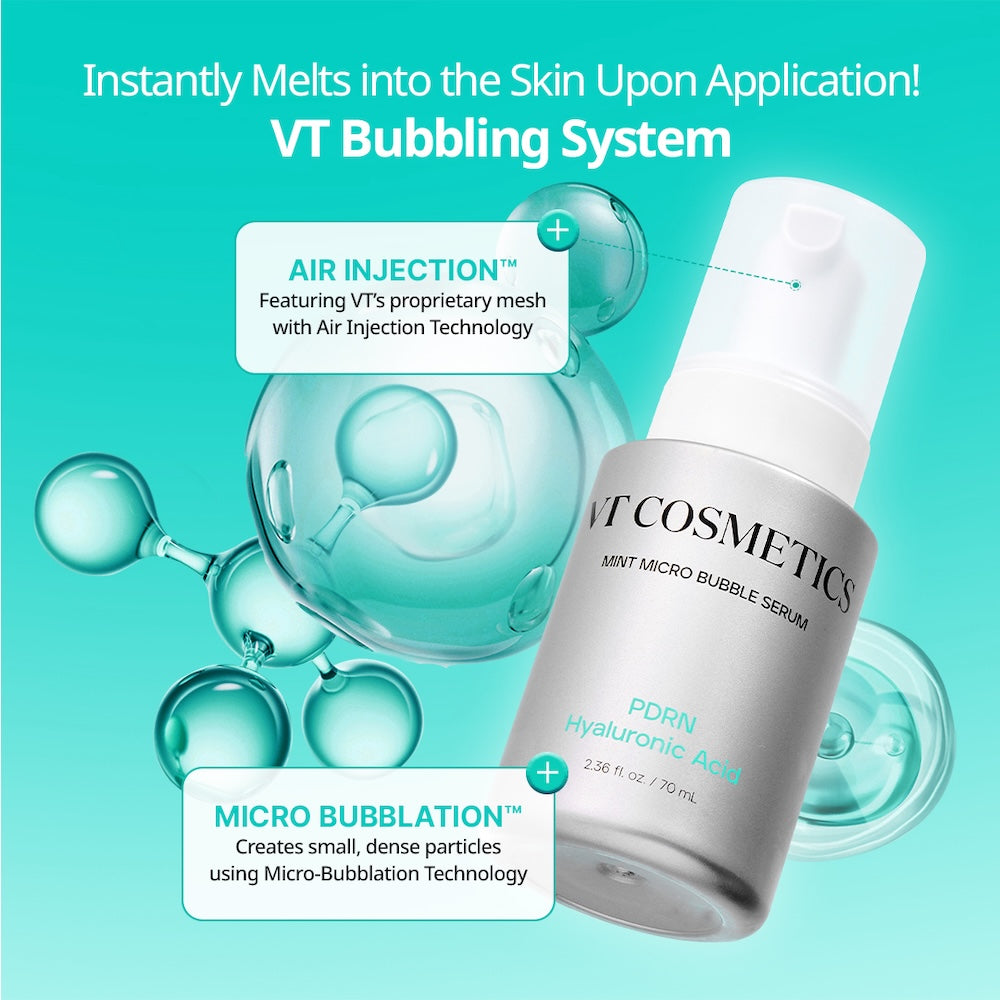 VT Cosmetics PDRN Hyaluronic Acid Micro Bubble Serum 70ml - official product image 6