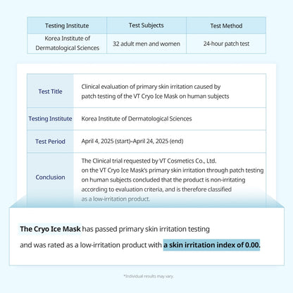 VT Cosmetics Cryo Ice Mask 320g*30ea - official product image 10