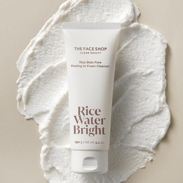 Thefaceshop RICE WATER BRIGHT Rice Bran Pore Peeling to Foaming Cleanser 150g