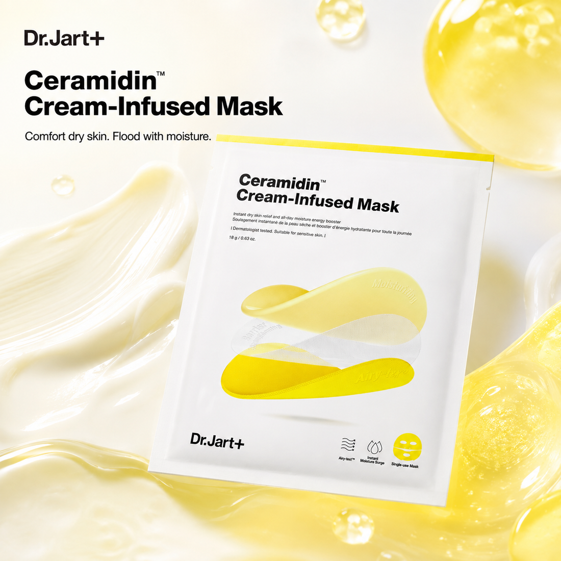 Dr.Jart+ Ceramidin Cream-Infused Mask 18g five-piece set — barrier moisture product image