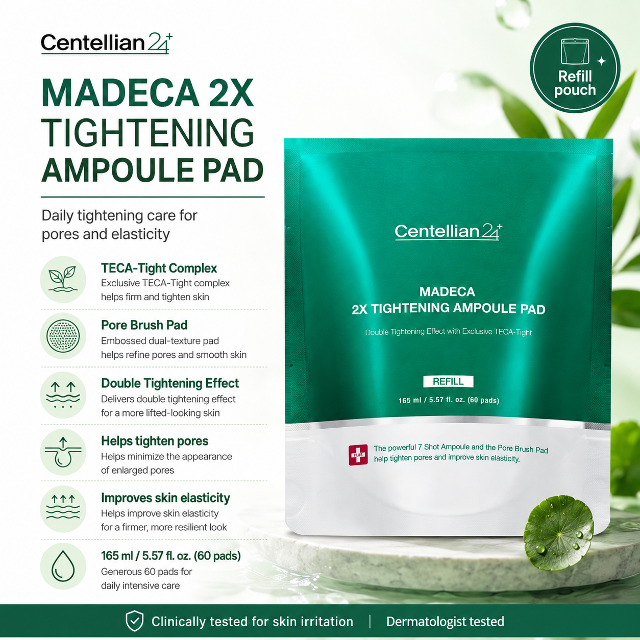 Centellian24 Madeca Double Tightening Ampoule Pad Refill (60pcs) — product detail image 3