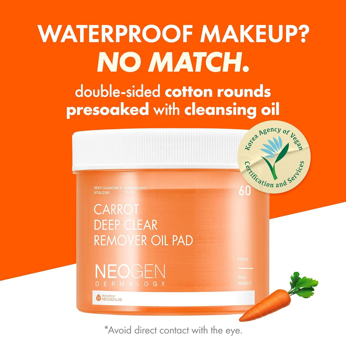 Neogen Carrot Deep Clear Oil Pads 150ml (60 Pads) — Neogen official product image 4