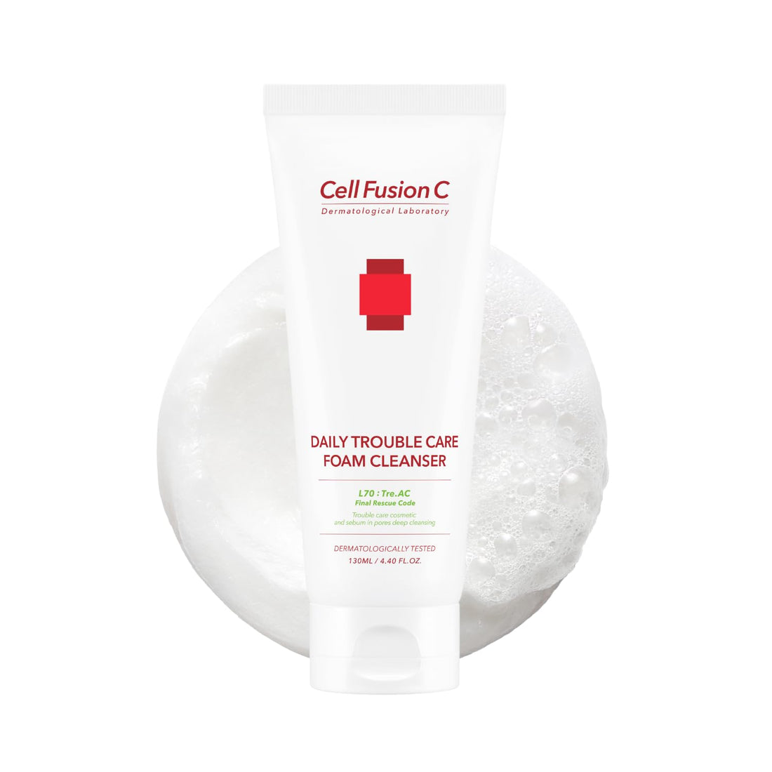 CellFusionC TRE.AC Daily Trouble Care Foam Cleanser - 130ml official cellfusionc source image 1