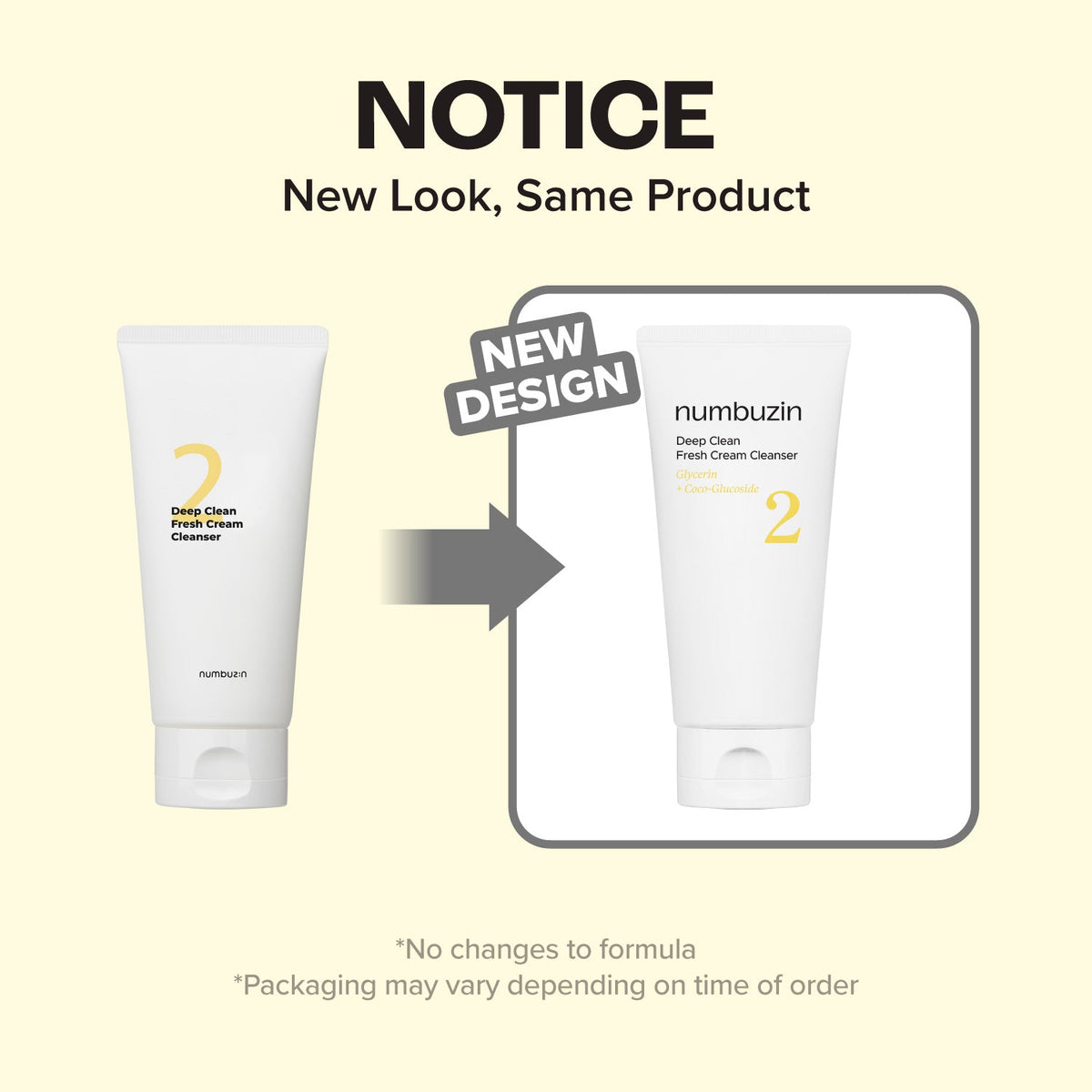 Numbuzin No. 2 Deep Clean Fresh Cream Cleanser 120ml — official product image 4
