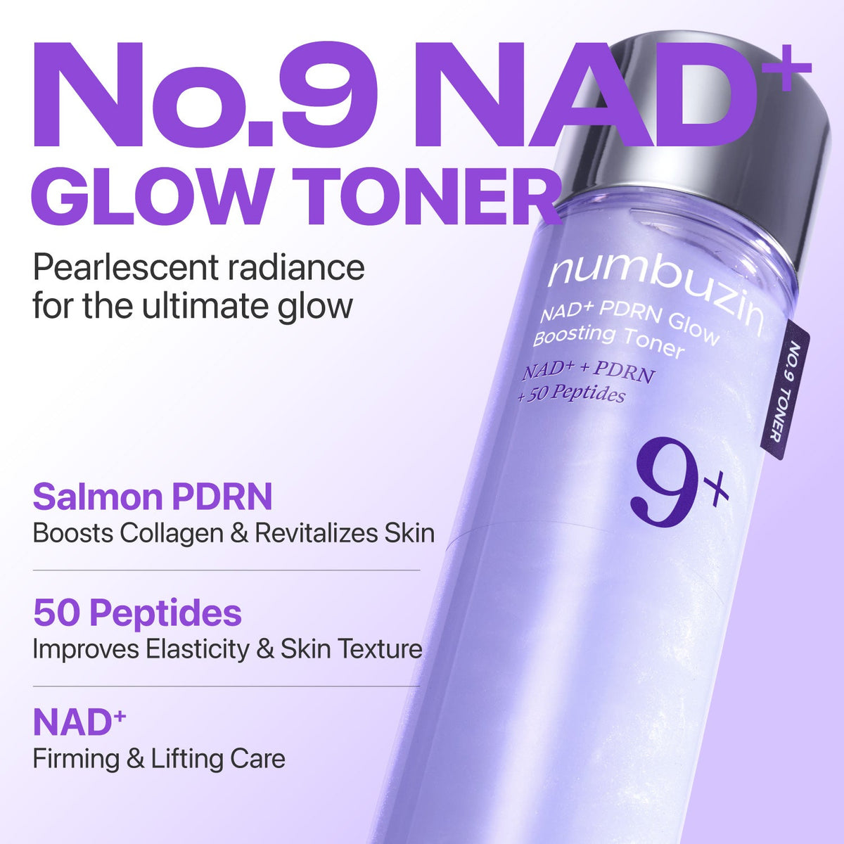 Numbuzin NAD PDRN Glow Boosting Toner 150ml — official product image 4