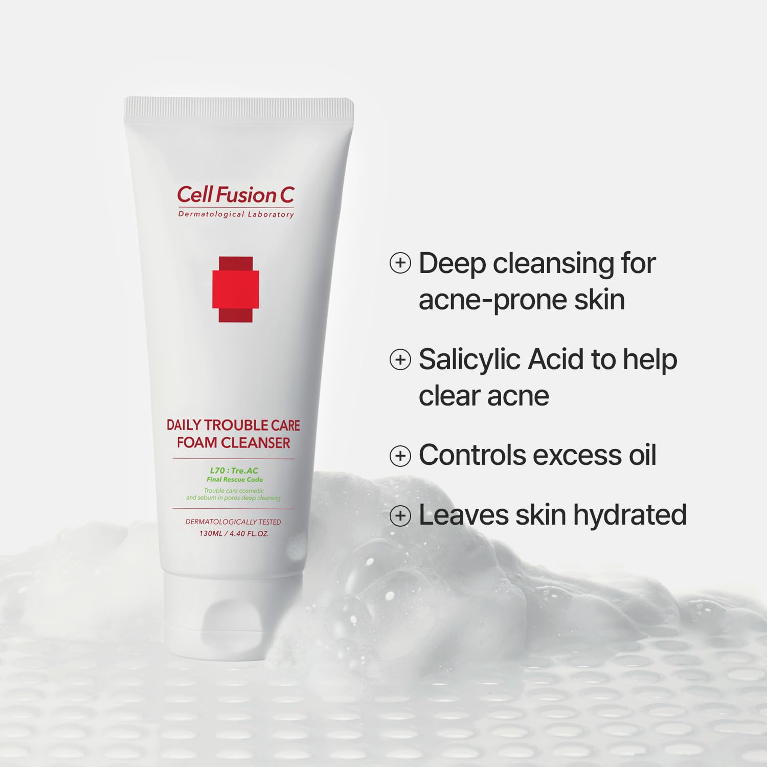 CellFusionC TRE.AC Daily Trouble Care Foam Cleanser - 130ml — product detail image 4