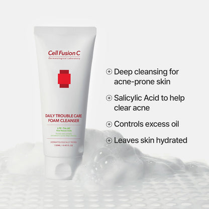 CellFusionC TRE.AC Daily Trouble Care Foam Cleanser - 130ml — product detail image 4