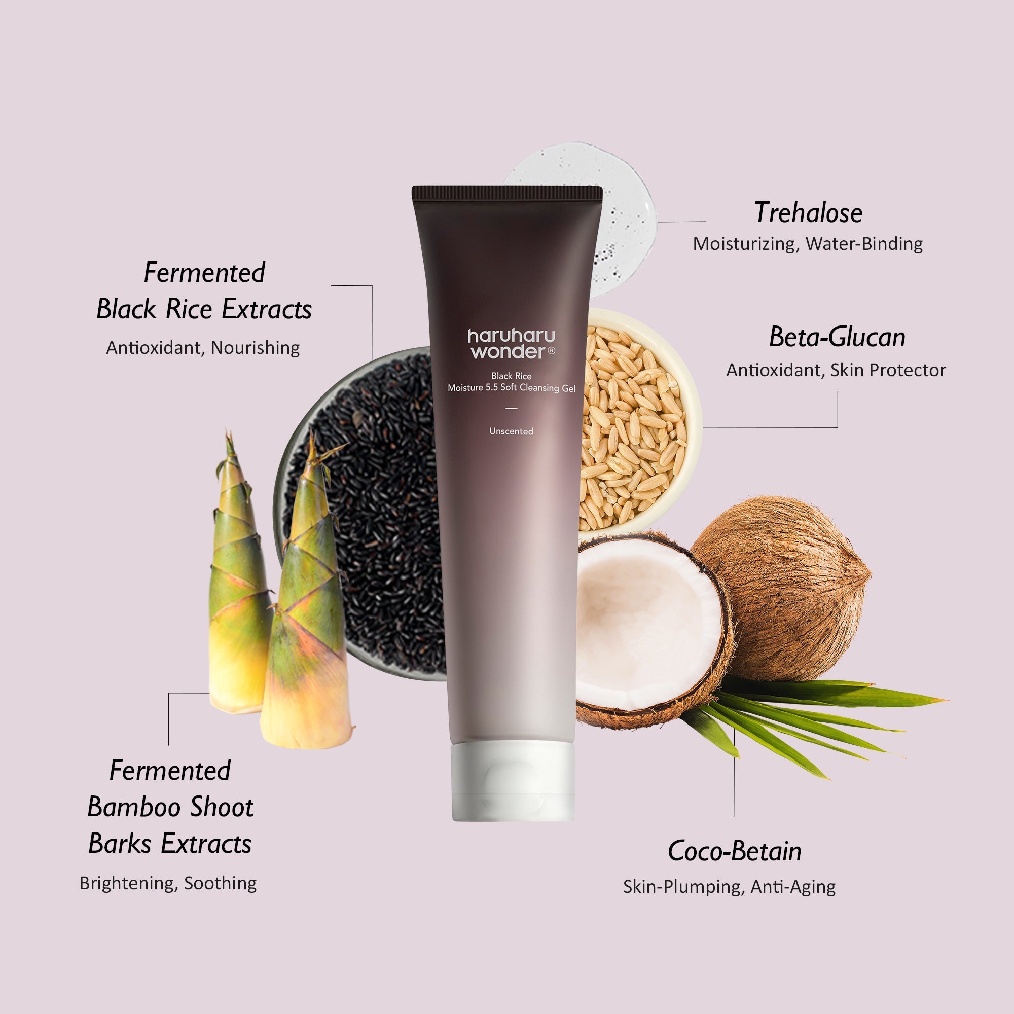 haruharuwonder Black Rice Moisture 5.5 Soft Cleansing Gel 100ml product image 5