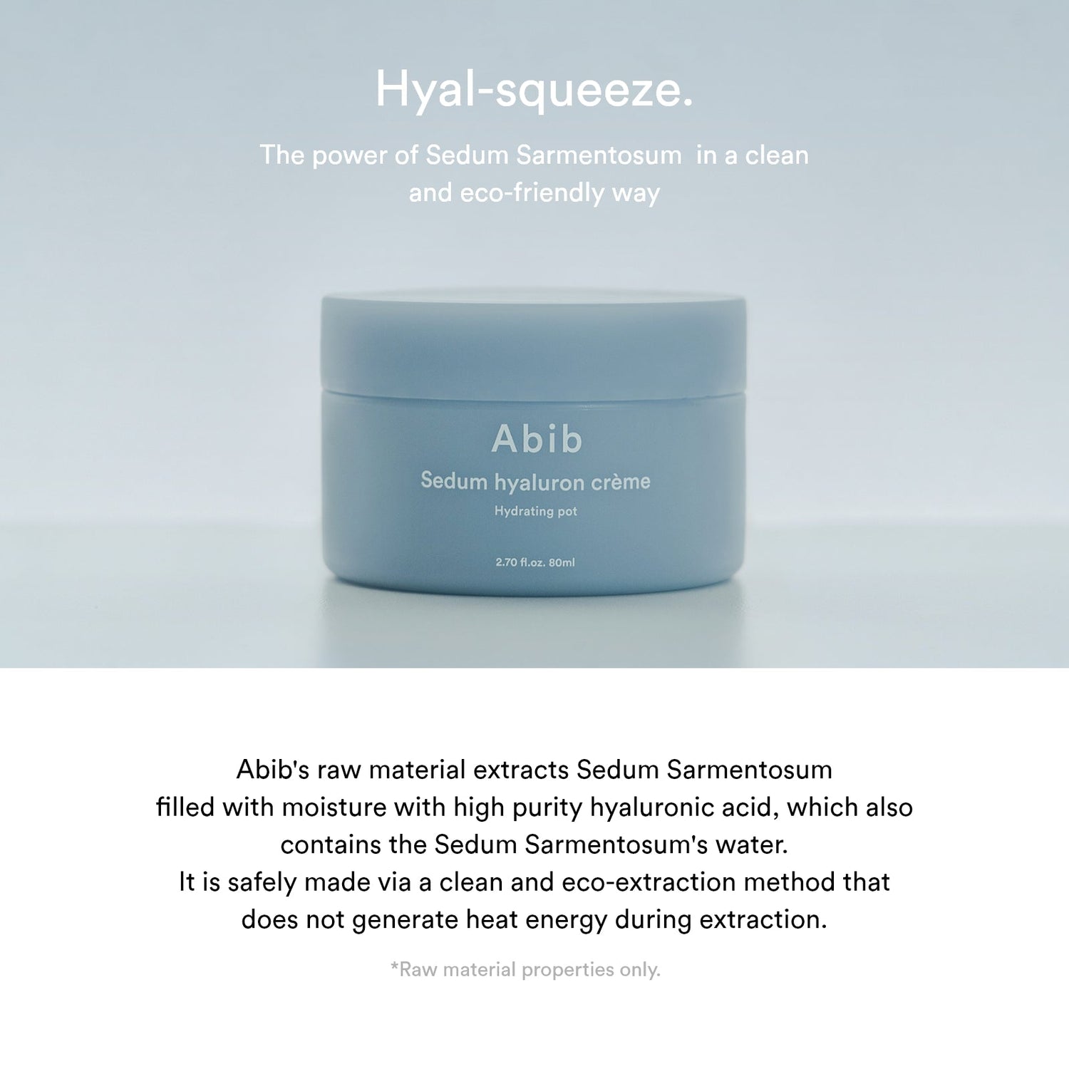 Abib Sedum Hyaluron Crème Hydrating Pot 80ml - official Abib product image 4