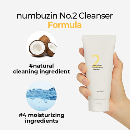 Numbuzin No. 2 Deep Clean Fresh Cream Cleanser 120ml — official product image 6