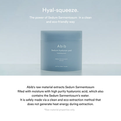 Abib Sedum hyaluron pad Hydrating touch - 165ml. 75 pads - official Abib product image 3