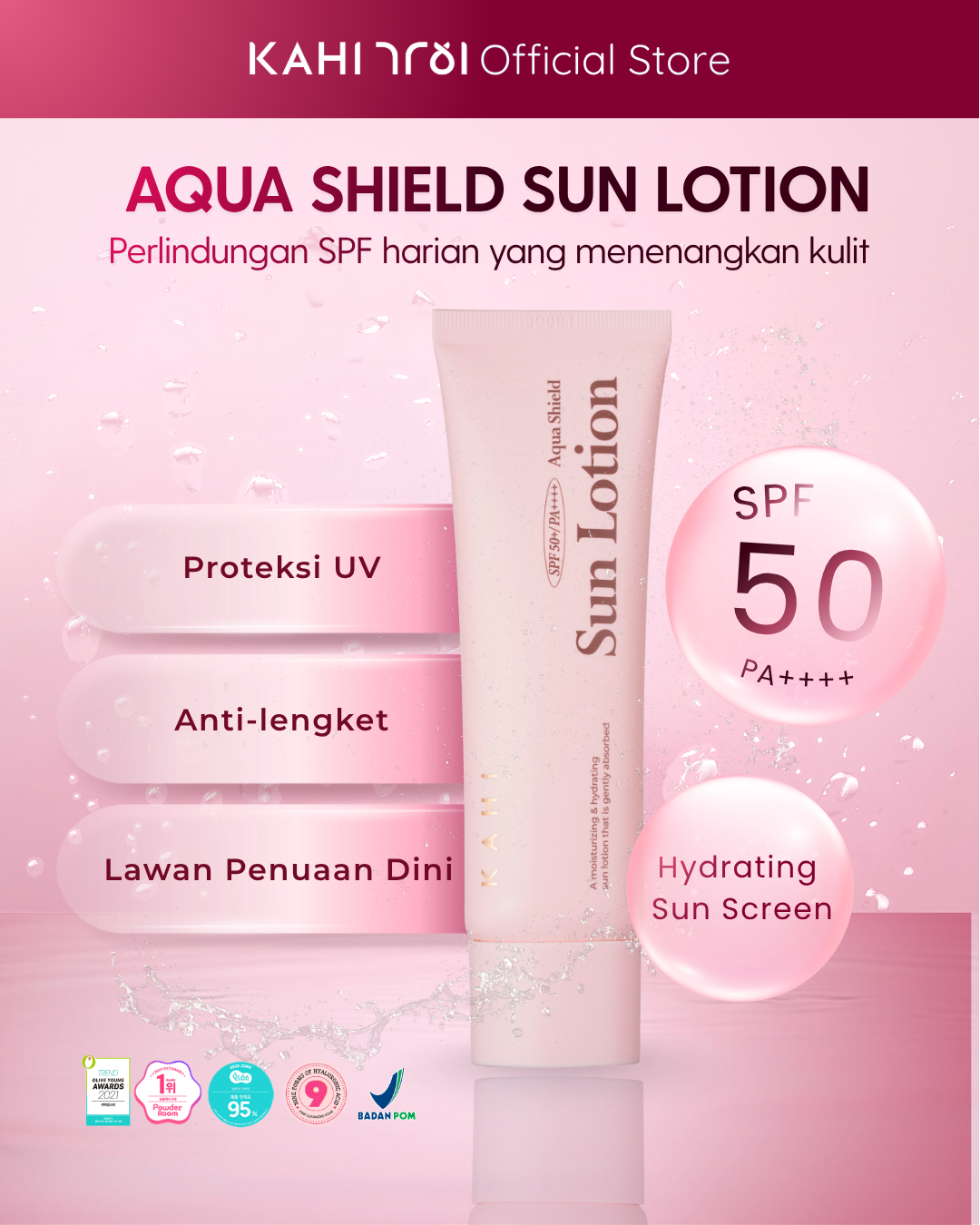 KAHI Aqua Shield Sun Lotion SPF 50+ PA++++ 50ml product image 2
