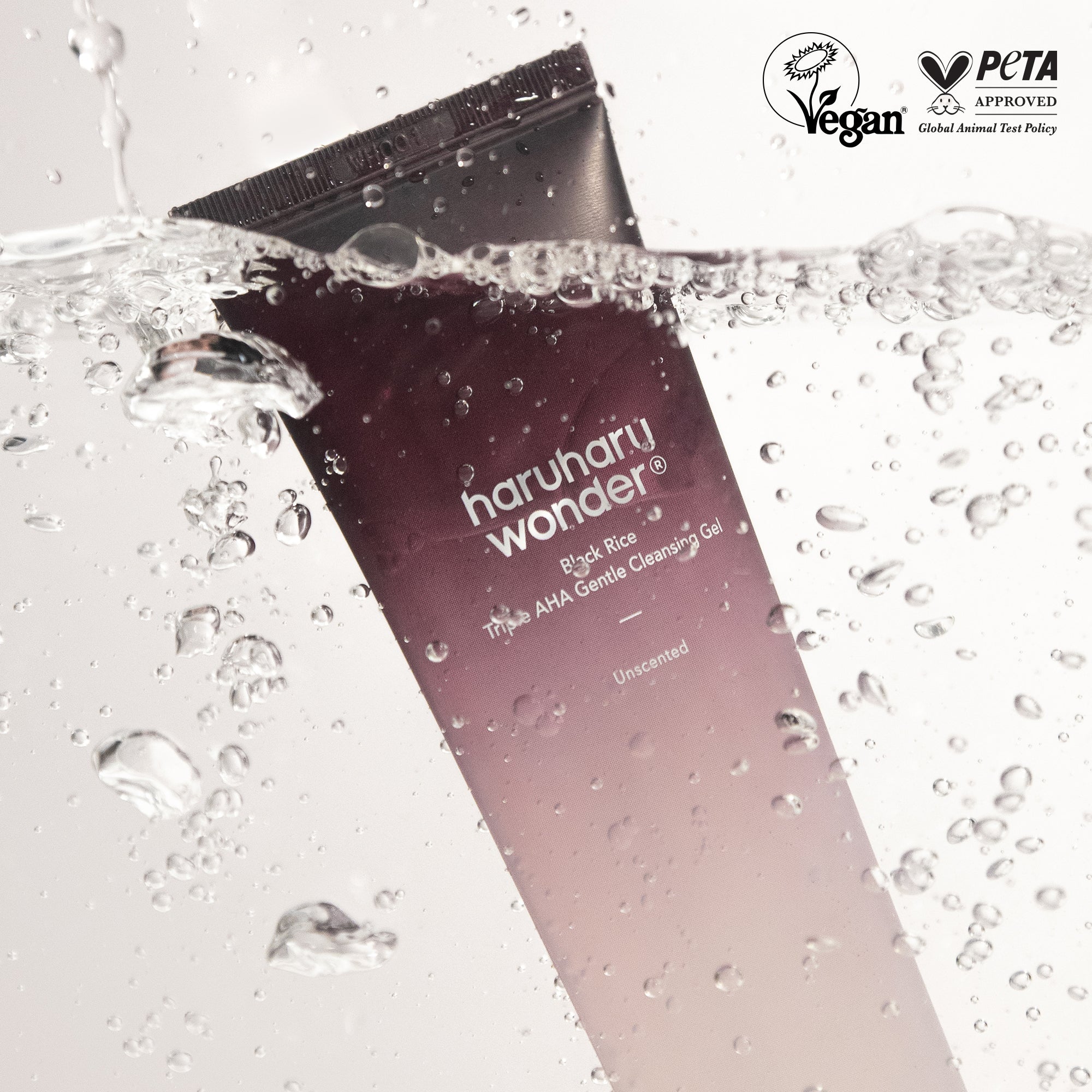 haruharuwonder Black Rice Triple AHA Gentle Cleansing Gel Unscented 100ml product image 6