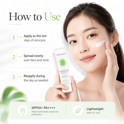 CellFusionC Advanced Clear Sunscreen 100 SPF50+/PA++++ 50ml — product detail image 2