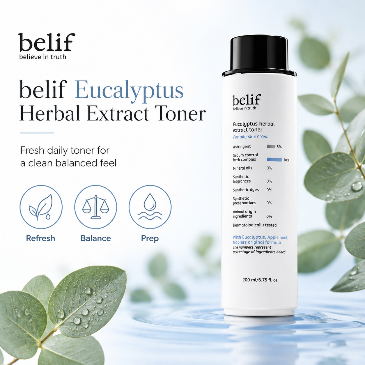 Belif Eucalyptus Herbal Extract Toner 200ml product image 2
