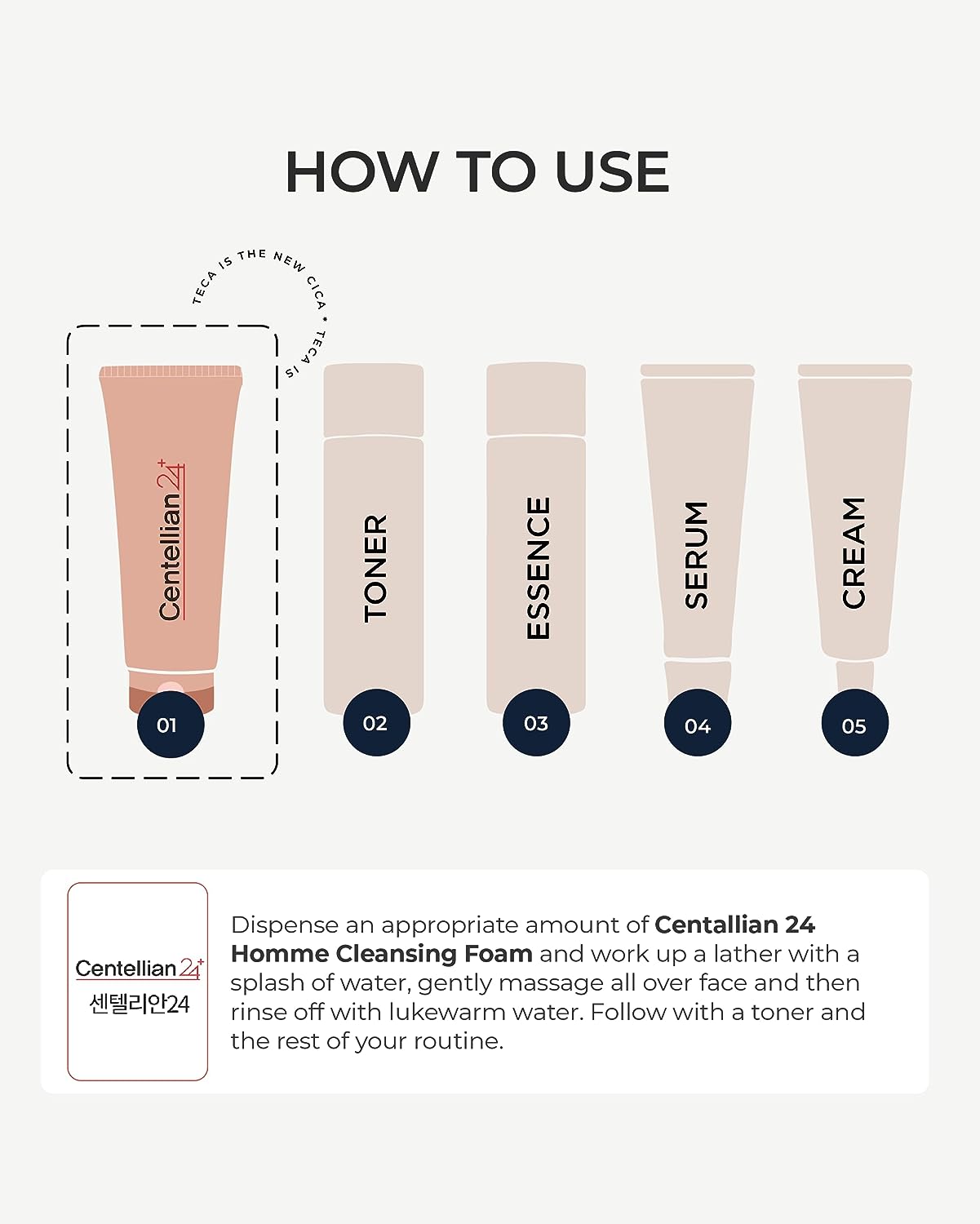 Centellian24 Madeca Homme Cleansing Foam 120ml — product detail image 6
