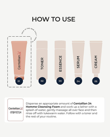 Centellian24 Madeca Homme Cleansing Foam 120ml — product detail image 6