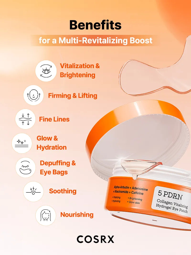 COSRX 5 PDRN Collagen Vitalizing Hydrogel Eye Patch 60ea — product detail image 5
