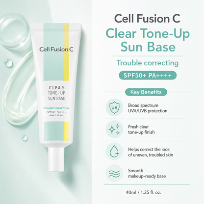 CellFusionC Clear Tone-Up Sun Base SPF 50+/ PA++++ 40ml — product detail image 3