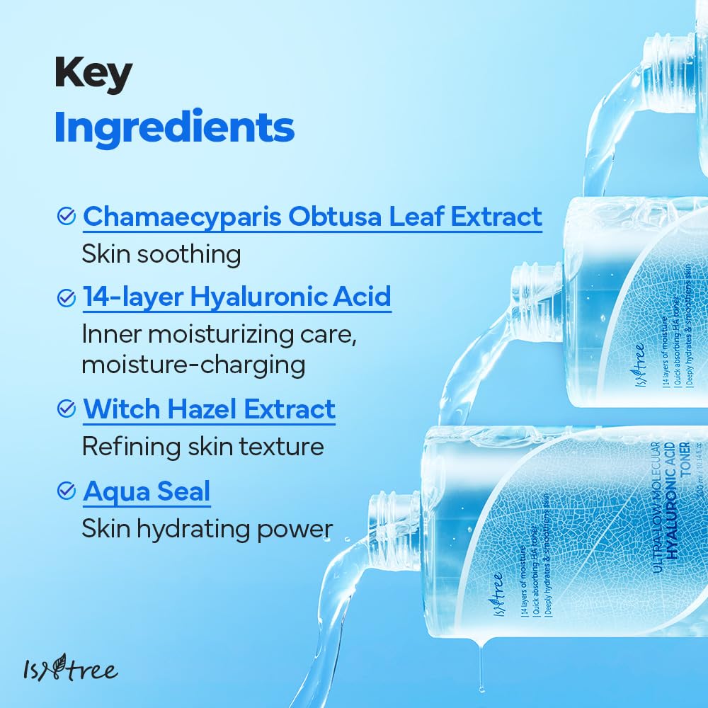 Isntree Ultra-Low Molecular Hyaluronic Acid Toner 300ml product image 5