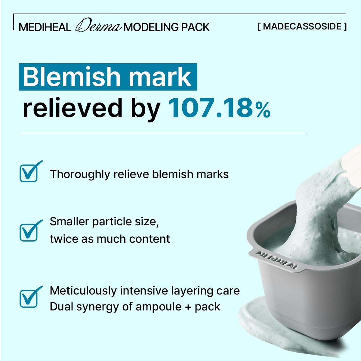 Mediheal Derma Modeling Pack Madecassoside Blemish (Ampoule 2ml+ Powder 28g) product image 4