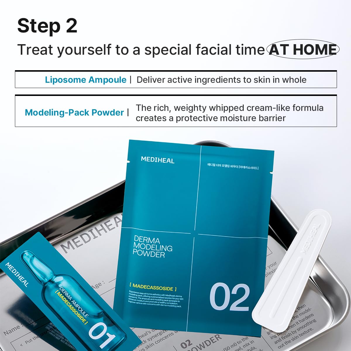 Mediheal Derma Modeling Pack Madecassoside Blemish (Ampoule 2ml+ Powder 28g) product image 6