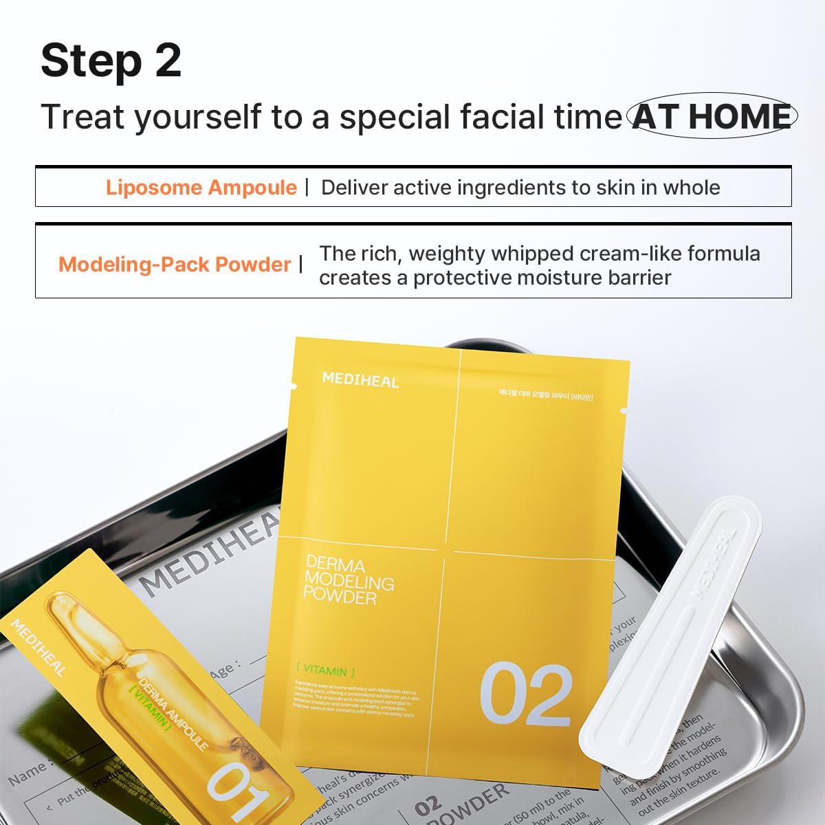 Mediheal Derma Modeling Pack Vitamin Brightening (Ampoule 2ml+ Powder 28g) product image 6