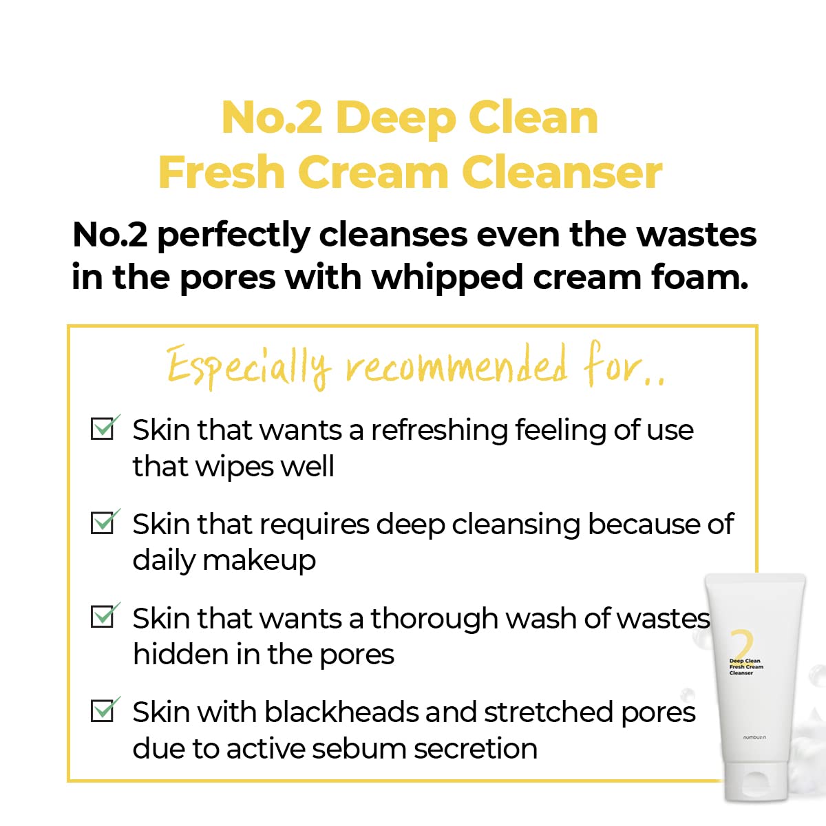 Numbuzin No. 2 Deep Clean Fresh Cream Cleanser 120ml — official product image 9