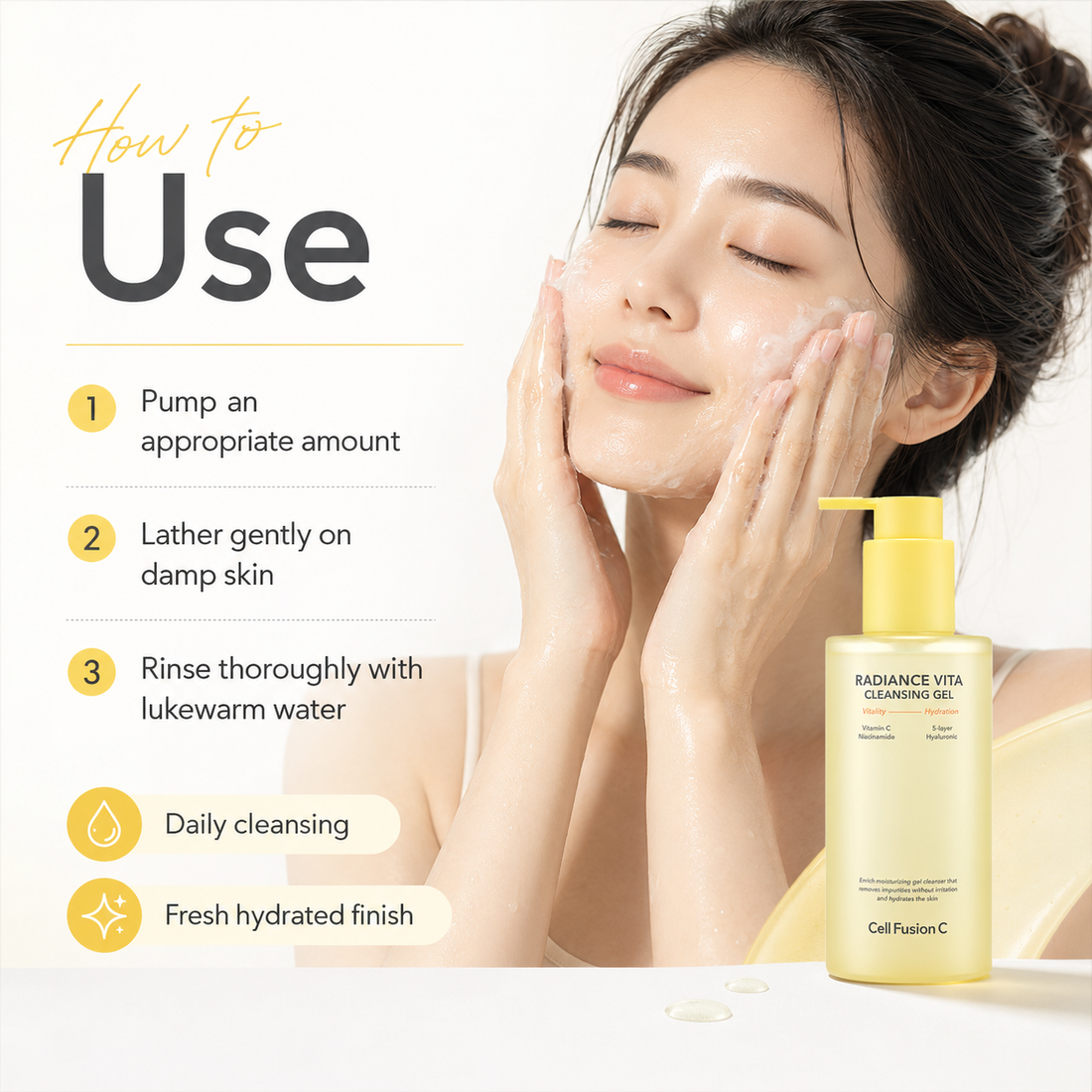 CellFusionC Radiance Vita Cleansing Gel 200ml — product detail image 2