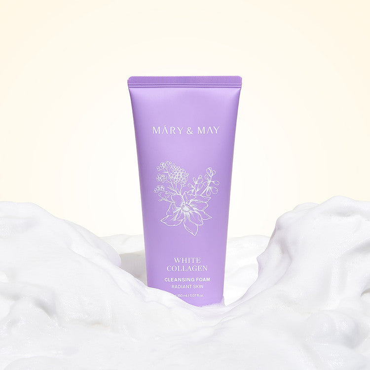 Mary&amp;May White Collagen Cleansing Foam Duo Twin Pack (150ml x2) product image 6