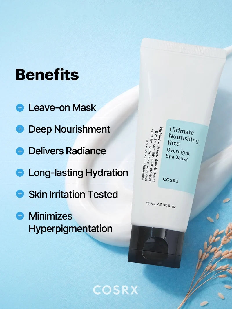 COSRX Ultimate Nourishing Rice Overnight Spa Mask 60ml — product detail image 3