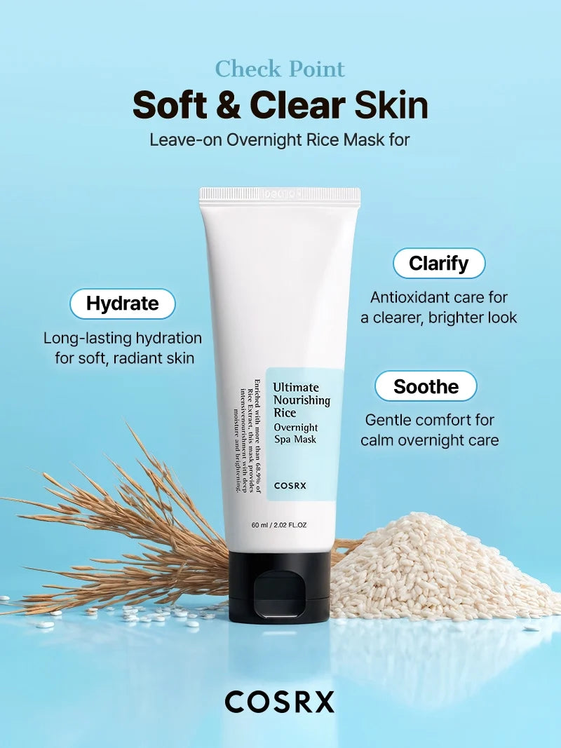 COSRX Ultimate Nourishing Rice Overnight Spa Mask 60ml — product detail image 4