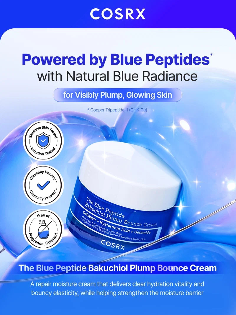 COSRX The Blue Peptide Bakuchiol Plump Bounce Cream 50ml — product detail image 2