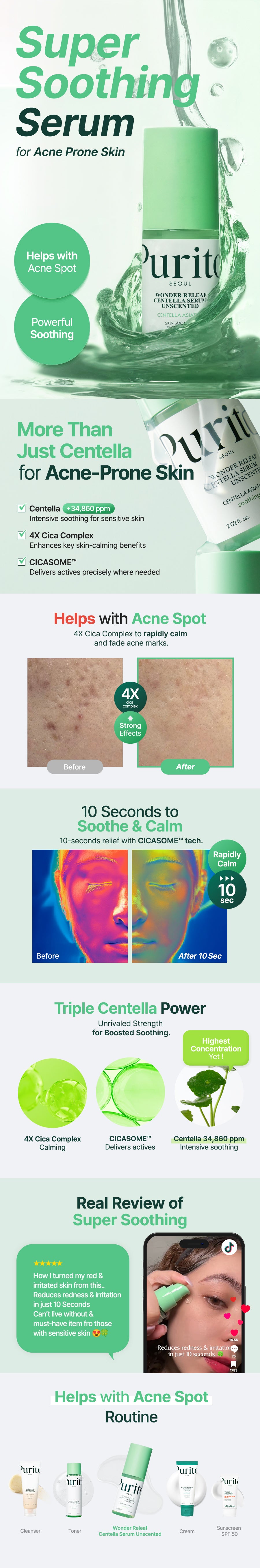 Purito Wonder Releaf Centella Serum Unscented 60ml official product gallery image 2