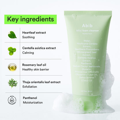 Abib Acne foam cleanser Heartleaf foam - 150ml - official Abib product image 4
