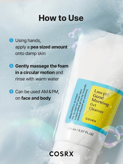 COSRX Low pH Good Morning Gel Cleanser 150ml — product detail image 6