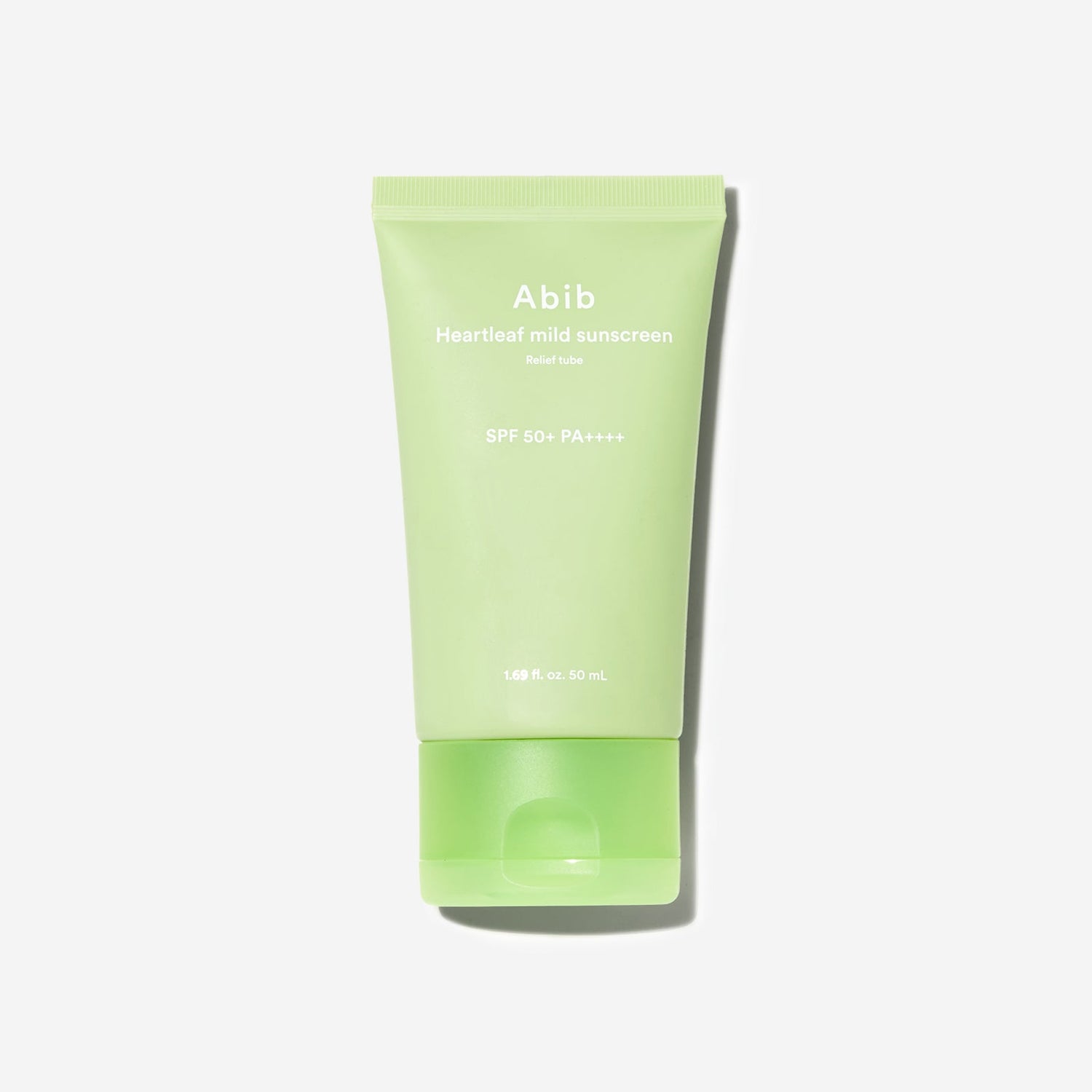 Abib Heartleaf Mild Sunscreen Relief Tube SPF50+ PA++++ 50ml - official Abib product image 1