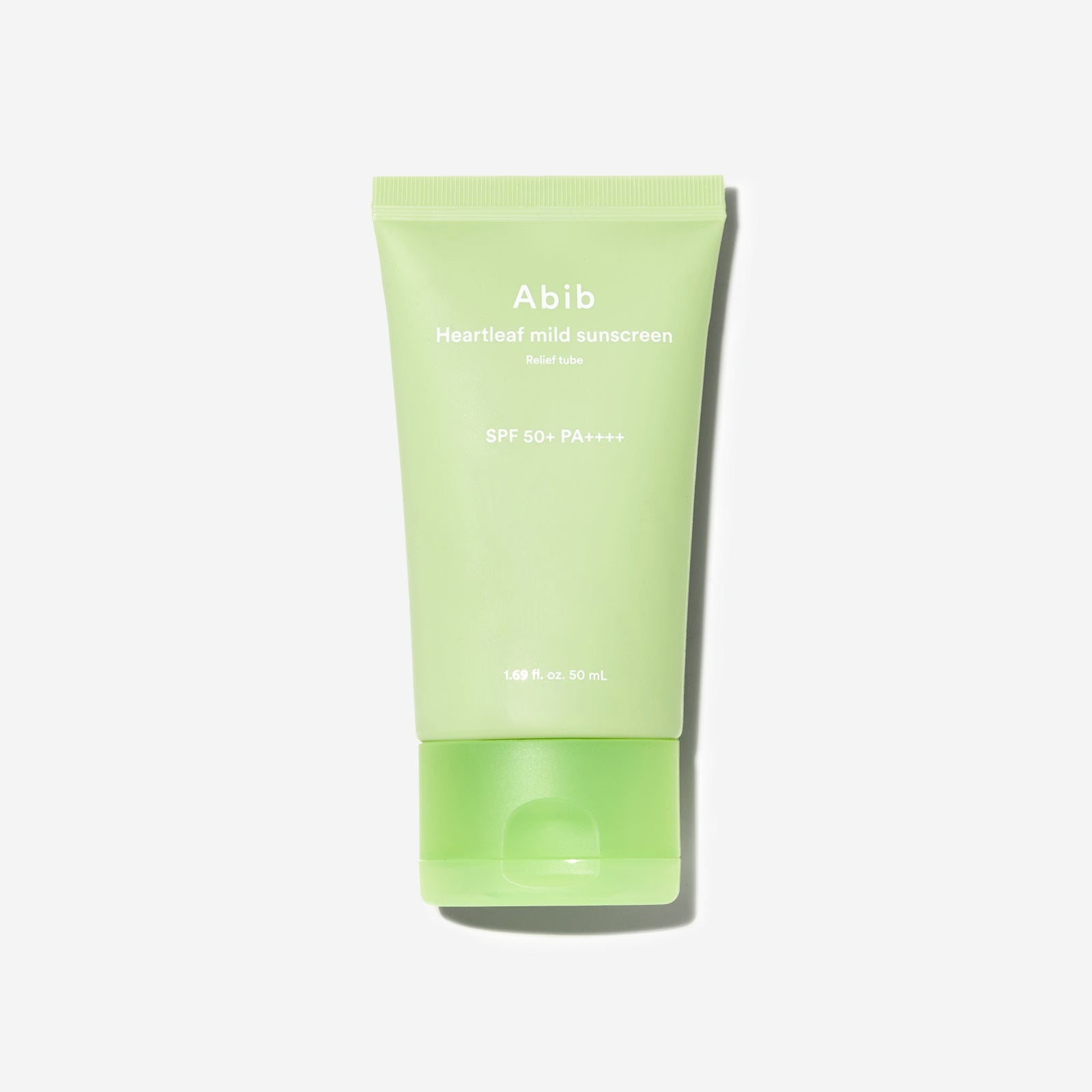 Abib Heartleaf Mild Sunscreen Relief Tube SPF50+ PA++++ 50ml - official Abib product image 1