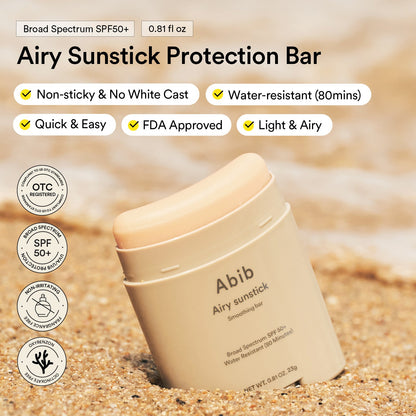 Abib Airy Sunstick Smoothing Bar SPF50+ PA++++ 23g - official Abib product image 2