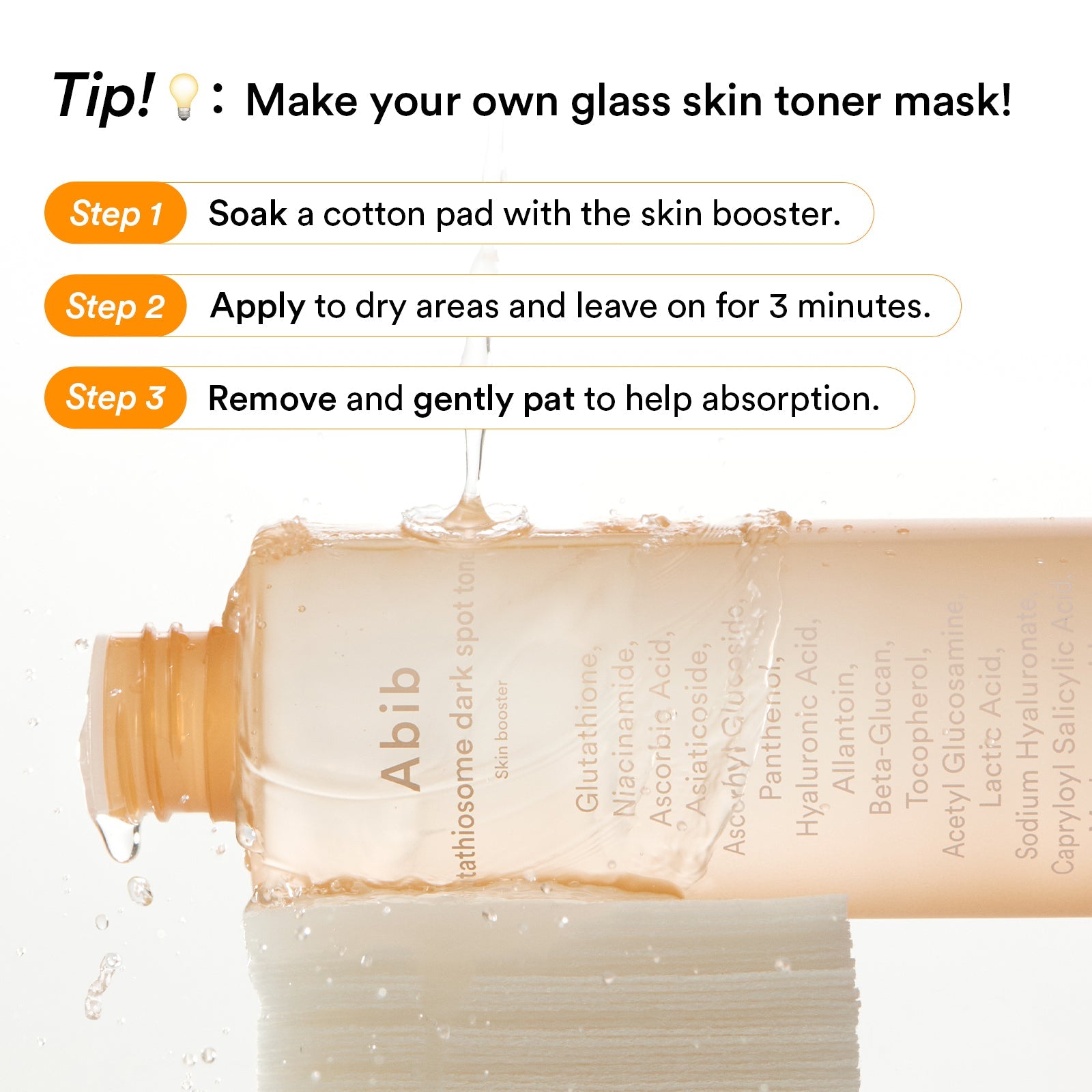 Abib Glutathiosome dark spot toner Skin booster 200ml - official Abib product image 3