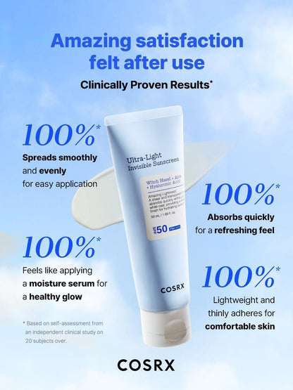 Cosrx Ultra Light Invisible Sunscreen SPF50 PA++++ 50ml official COSRX source image 7