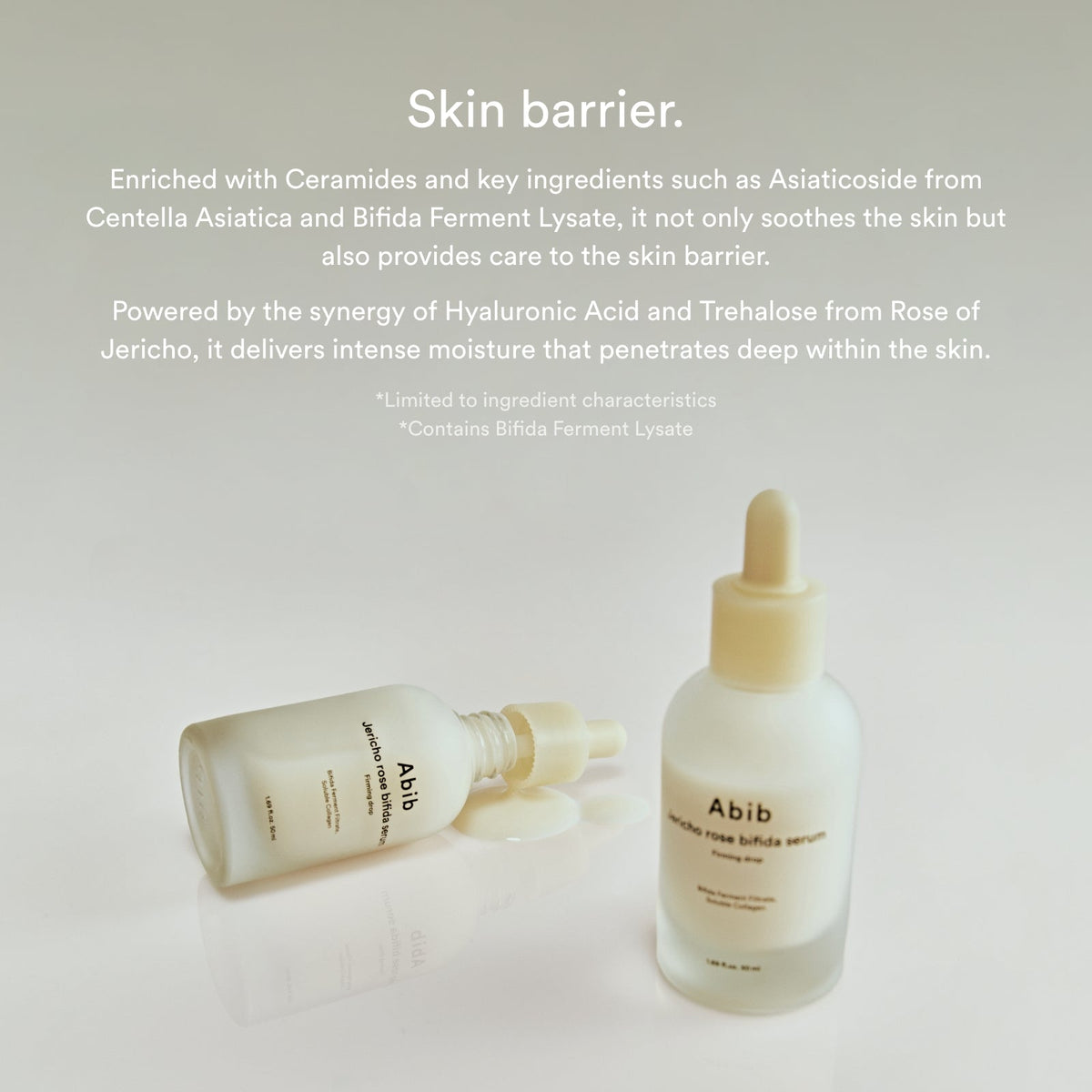 Abib Jericho Rose Bifida Firming Drop serum packaging detail