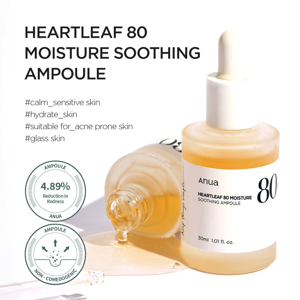 Anua HEARTLEAF 80% MOISTURE SOOTHING AMPOULE 30ml - official ANUA product image 2