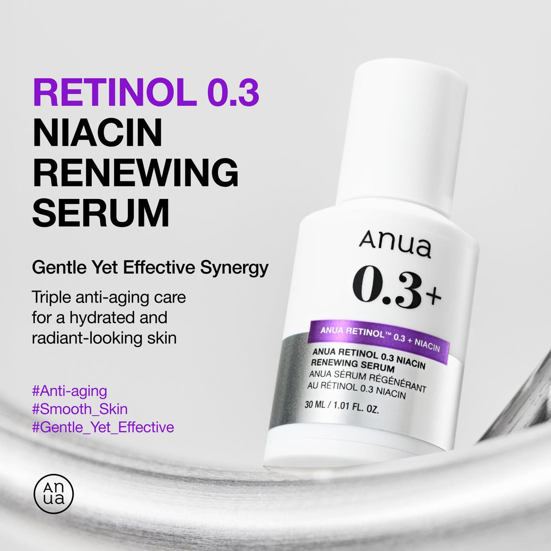 Anua Nano Retinol 0.3% Niacin Renewing Serum 30ml - official ANUA product image 2