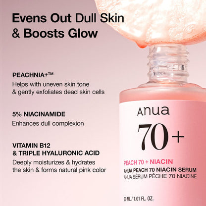 Anua PEACH 70% NIACINAMIDE SERUM 30ml - official ANUA product image 3