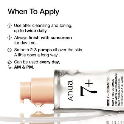 Anua 7 RICE CERAMIDE HYDRATING BARRIER SERUM 50ml - official ANUA product image 7