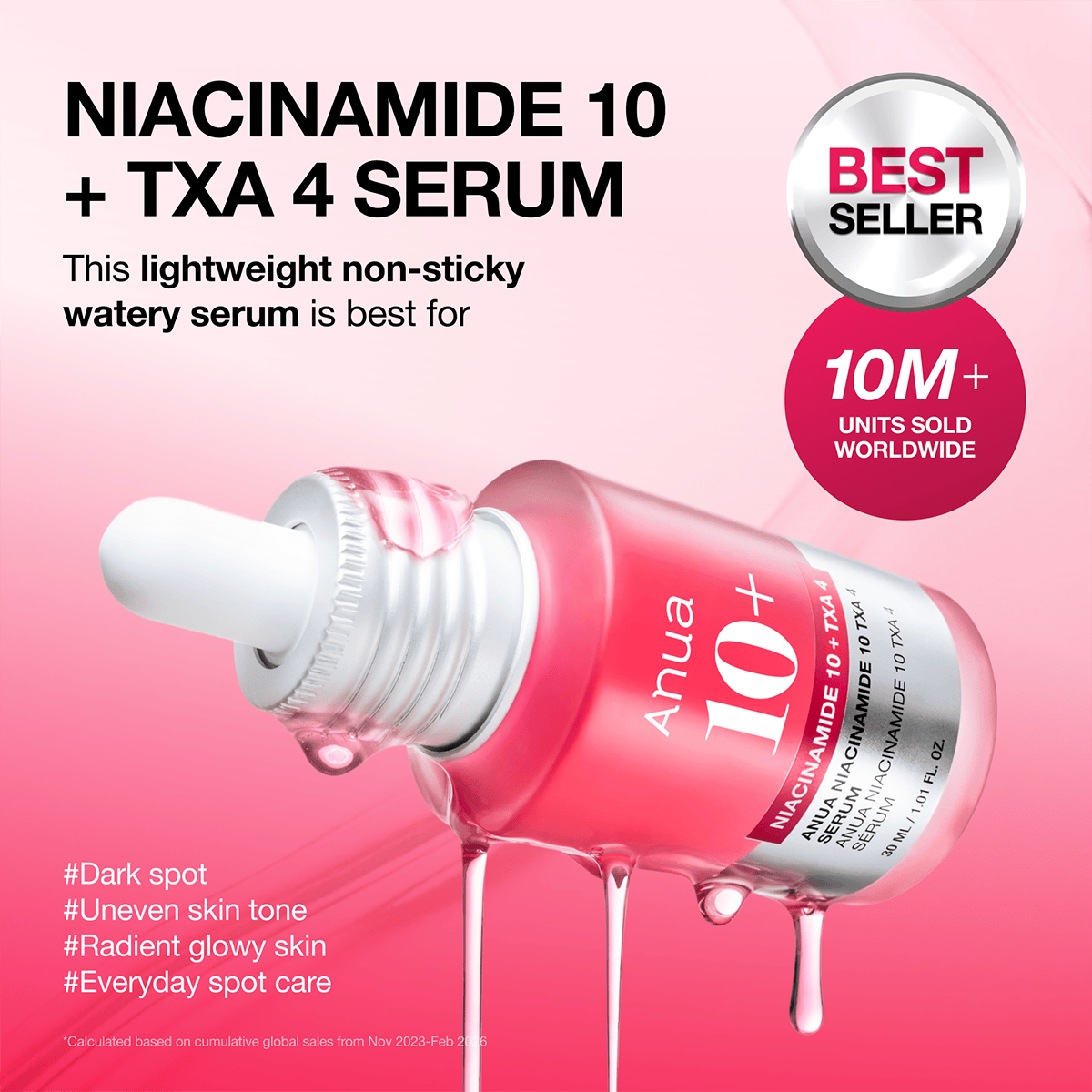 Anua NIACINAMIDE 10% + TXA 4% DARK SPOT CORRECTING SERUM 30ml - official ANUA product image 2