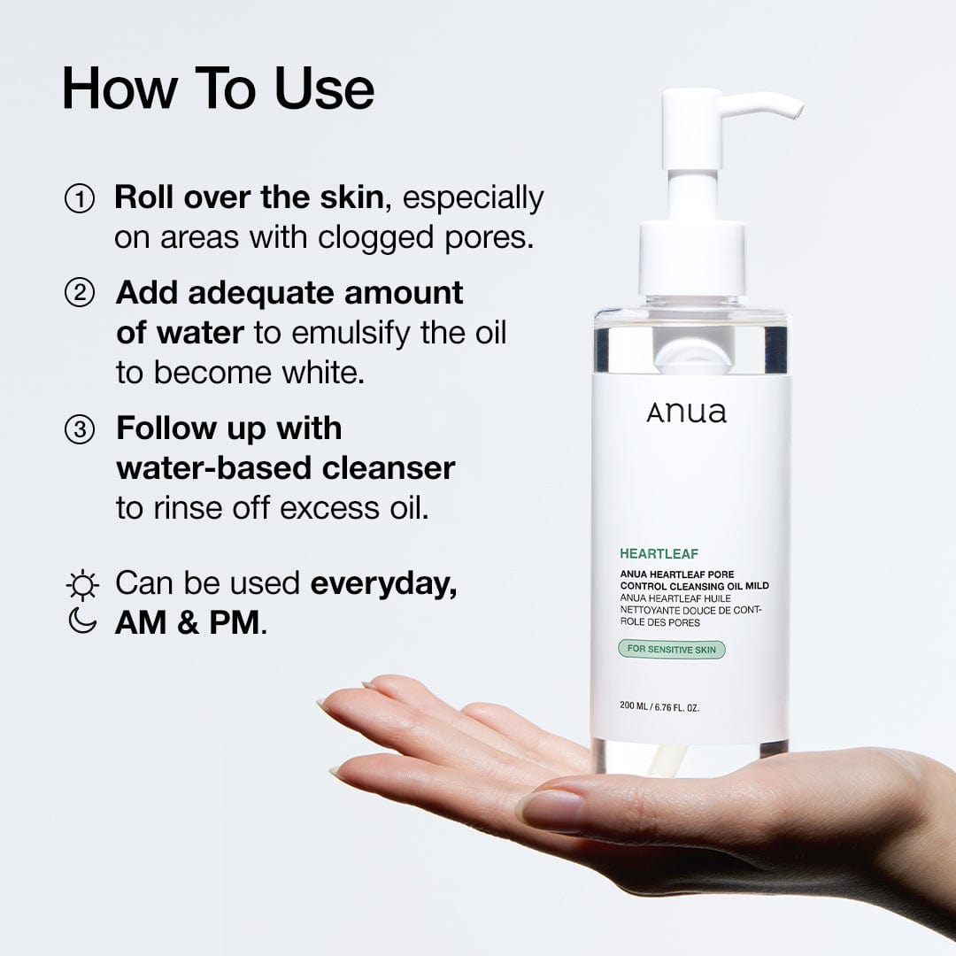 Anua Heartleaf Pore Control Cleansing Oil Mild 200ml - official ANUA product image 4