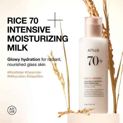 Anua RICE 70 INTENSIVE MOISTURIZING MILK 150ml - official ANUA product image 2